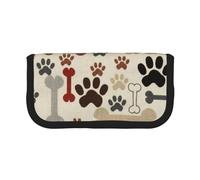 YUNWEIKEJI Patas y Huesos de Perro, Estuche para lápices, Estuche para lápices de Lona Bolsa para cosméticos de Gran Capacidad