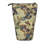 YUNWEIKEJI Pato Acuarela, Estuche telescópico para lápices, Soporte para lápices con Cremallera, Bolsa de Maquillaje, Bolsa para lápices