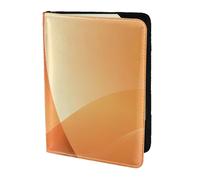 YUNWEIKEJI Patrón Abstracto Naranja y marrón, Funda para Pasaporte Cartera de Viaje de Cuero PU Funda para Pasaporte Fundas para Pasaporte 5,5 Pulgadas