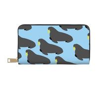 YUNWEIKEJI Patrón Animal morsa, Carteras Cartera de Gran Capacidad para Hombres y Mujeres Carteras Tarjeta de crédito Cartera de Cuero de Microfibra