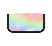 YUNWEIKEJI Patrón de Colores del Arco Iris, Estuche para lápices, Estuche para lápices de Lona Bolsa para cosméticos de Gran Capacidad