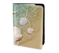 YUNWEIKEJI Patrón de Estrellas de mar y Conchas, Funda para Pasaporte Cartera de Viaje de Cuero PU Funda para Pasaporte Fundas para Pasaporte 5,5 Pulgadas