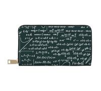 YUNWEIKEJI Patrón de fórmulas matemáticas manuscritas, Carteras Cartera de Gran Capacidad para Hombres y Mujeres Carteras Tarjeta de crédito Cartera de Cuero de Microfibra