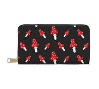 YUNWEIKEJI Patrón de Hongo amanita, Carteras Cartera de Gran Capacidad para Hombres y Mujeres Carteras Tarjeta de crédito Cartera de Cuero de Microfibra