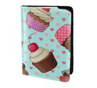 YUNWEIKEJI Patrón de Magdalenas Impreso., Funda para Pasaporte Cartera de Viaje de Cuero PU Funda para Pasaporte Fundas para Pasaporte 5,5 Pulgadas