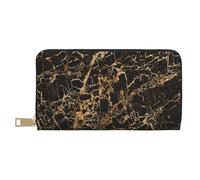 YUNWEIKEJI Patrón de mármol Dorado, Carteras Cartera de Gran Capacidad para Hombres y Mujeres Carteras Tarjeta de crédito Cartera de Cuero de Microfibra