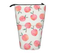 YUNWEIKEJI Patrón de melocotón Rosa Impreso, Estuche telescópico para lápices, Soporte para lápices con Cremallera, Bolsa de Maquillaje, Bolsa para lápices