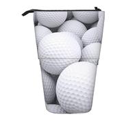 YUNWEIKEJI Patrón de Pelotas de Golf 3D, Estuche telescópico para lápices, Soporte para lápices con Cremallera, Bolsa de Maquillaje, Bolsa para lápices