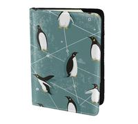 YUNWEIKEJI Patrón de pingüinos, Funda para Pasaporte Cartera de Viaje de Cuero PU Funda para Pasaporte Fundas para Pasaporte 5,5 Pulgadas