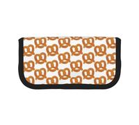 YUNWEIKEJI Patrón de Pretzel Suave, Estuche para lápices, Estuche para lápices de Lona Bolsa para cosméticos de Gran Capacidad