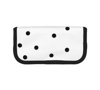 YUNWEIKEJI Patrón De Puntos Sin Fisuras En Blanco Y Negro, Estuche para lápices, Estuche para lápices de Lona Bolsa para cosméticos de Gran Capacidad