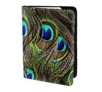 YUNWEIKEJI Pavo Real Fresco, Funda para Pasaporte Cartera de Viaje de Cuero PU Funda para Pasaporte Fundas para Pasaporte 5,5 Pulgadas