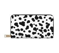 YUNWEIKEJI Perro Dálmata De Patrones Sin Fisuras O Piel De Vaca, Carteras Cartera de Gran Capacidad para Hombres y Mujeres Carteras Tarjeta de crédito Cartera de Cuero de Microfibra