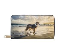 YUNWEIKEJI Perro del Cielo de mar Border Collie, Carteras Cartera de Gran Capacidad para Hombres y Mujeres Carteras Tarjeta de crédito Cartera de Cuero de Microfibra