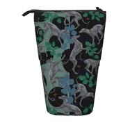 YUNWEIKEJI Perro Galgo, Estuche telescópico para lápices, Soporte para lápices con Cremallera, Bolsa de Maquillaje, Bolsa para lápices