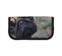 YUNWEIKEJI Perro Pug Impreso, Estuche para lápices, Estuche para lápices de Lona Bolsa para cosméticos de Gran Capacidad