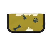 YUNWEIKEJI Perro Silueta Oeste Highland Animal Oeste, Estuche para lápices, Estuche para lápices de Lona Bolsa para cosméticos de Gran Capacidad