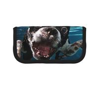 YUNWEIKEJI Perro Submarino Boston Terrier, Estuche para lápices, Estuche para lápices de Lona Bolsa para cosméticos de Gran Capacidad