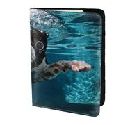 YUNWEIKEJI Perro Submarino Boston Terrier, Funda para Pasaporte Cartera de Viaje de Cuero PU Funda para Pasaporte Fundas para Pasaporte 5,5 Pulgadas