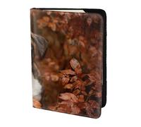 YUNWEIKEJI Perros Boxer Otoño, Funda para Pasaporte Cartera de Viaje de Cuero PU Funda para Pasaporte Fundas para Pasaporte 5,5 Pulgadas