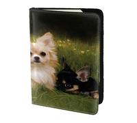 YUNWEIKEJI Perros Chihuahua bebé, Funda para Pasaporte Cartera de Viaje de Cuero PU Funda para Pasaporte Fundas para Pasaporte 5,5 Pulgadas