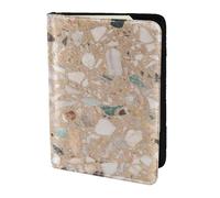 YUNWEIKEJI Piedra Natural Terrazo, Funda para Pasaporte Cartera de Viaje de Cuero PU Funda para Pasaporte Fundas para Pasaporte 5,5 Pulgadas