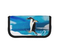 YUNWEIKEJI Pingüino Impreso, Estuche para lápices, Estuche para lápices de Lona Bolsa para cosméticos de Gran Capacidad