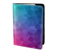 YUNWEIKEJI Poligonal Multicolor Que consiste en triángulos Arco Iris, Funda para Pasaporte Cartera de Viaje de Cuero PU Funda para Pasaporte Fundas para Pasaporte 5,5 Pulgadas