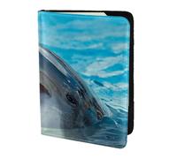 YUNWEIKEJI Precioso delfín Impreso., Funda para Pasaporte Cartera de Viaje de Cuero PU Funda para Pasaporte Fundas para Pasaporte 5,5 Pulgadas