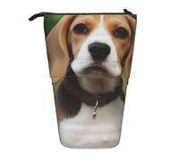 YUNWEIKEJI Precioso Perro Beagle Estampado, Estuche telescópico para lápices, Soporte para lápices con Cremallera, Bolsa de Maquillaje, Bolsa para lápices