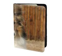 YUNWEIKEJI Precioso Perro Sheltie, Funda para Pasaporte Cartera de Viaje de Cuero PU Funda para Pasaporte Fundas para Pasaporte 5,5 Pulgadas