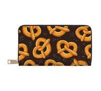 YUNWEIKEJI Pretzels de Dibujos Animados, Carteras Cartera de Gran Capacidad para Hombres y Mujeres Carteras Tarjeta de crédito Cartera de Cuero de Microfibra