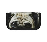 YUNWEIKEJI Pug Perros Tristes Perros Tristes Pug Mascotas Pug, Estuche para lápices, Estuche para lápices de Lona Bolsa para cosméticos de Gran Capacidad