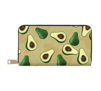 YUNWEIKEJI Punto Aguacate Marrón, Carteras Cartera de Gran Capacidad para Hombres y Mujeres Carteras Tarjeta de crédito Cartera de Cuero de Microfibra