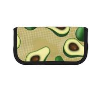 YUNWEIKEJI Punto Aguacate Marrón, Estuche para lápices, Estuche para lápices de Lona Bolsa para cosméticos de Gran Capacidad