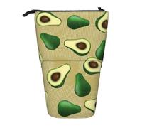 YUNWEIKEJI Punto Aguacate Marrón, Estuche telescópico para lápices, Soporte para lápices con Cremallera, Bolsa de Maquillaje, Bolsa para lápices