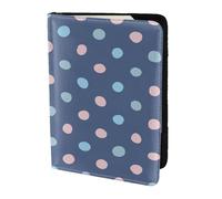 YUNWEIKEJI Puntos De Crayón sobre Fondo Azul Marino, Funda para Pasaporte Cartera de Viaje de Cuero PU Funda para Pasaporte Fundas para Pasaporte 5,5 Pulgadas