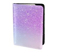 YUNWEIKEJI Púrpura Rosa Brillo Ombre Azul Degradado, Funda para Pasaporte Cartera de Viaje de Cuero PU Funda para Pasaporte Fundas para Pasaporte 5,5 Pulgadas