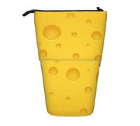 YUNWEIKEJI Queso Amarillo, Estuche telescópico para lápices, Soporte para lápices con Cremallera, Bolsa de Maquillaje, Bolsa para lápices