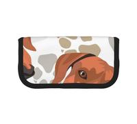 YUNWEIKEJI Ridgeback de Rodesia con Amor, Estuche para lápices, Estuche para lápices de Lona Bolsa para cosméticos de Gran Capacidad
