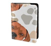 YUNWEIKEJI Ridgeback de Rodesia con Amor, Funda para Pasaporte Cartera de Viaje de Cuero PU Funda para Pasaporte Fundas para Pasaporte 5,5 Pulgadas