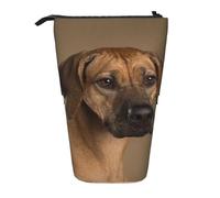 YUNWEIKEJI Ridgeback de Rodesia, Estuche telescópico para lápices, Soporte para lápices con Cremallera, Bolsa de Maquillaje, Bolsa para lápices
