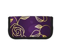 YUNWEIKEJI Rosa Dorada-Púrpura, Estuche para lápices, Estuche para lápices de Lona Bolsa para cosméticos de Gran Capacidad