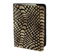 YUNWEIKEJI Safari Africano Negro Oro Pitón Piel Animal Sepia, Funda para Pasaporte Cartera de Viaje de Cuero PU Funda para Pasaporte Fundas para Pasaporte 5,5 Pulgadas