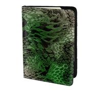 YUNWEIKEJI Serpiente Verde Estampada, Funda para Pasaporte Cartera de Viaje de Cuero PU Funda para Pasaporte Fundas para Pasaporte 5,5 Pulgadas