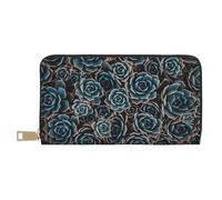 YUNWEIKEJI Suculentas Frescas Impresas, Carteras Cartera de Gran Capacidad para Hombres y Mujeres Carteras Tarjeta de crédito Cartera de Cuero de Microfibra