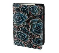 YUNWEIKEJI Suculentas Frescas Impresas, Funda para Pasaporte Cartera de Viaje de Cuero PU Funda para Pasaporte Fundas para Pasaporte 5,5 Pulgadas