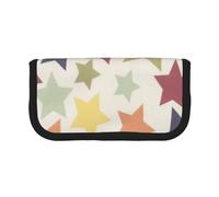 YUNWEIKEJI Superficie Colorida Estrella, Estuche para lápices, Estuche para lápices de Lona Bolsa para cosméticos de Gran Capacidad