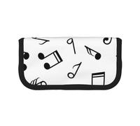 YUNWEIKEJI Tema Musical Impreso., Estuche para lápices, Estuche para lápices de Lona Bolsa para cosméticos de Gran Capacidad