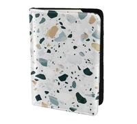 YUNWEIKEJI Terrazo Mármol Pastel, Funda para Pasaporte Cartera de Viaje de Cuero PU Funda para Pasaporte Fundas para Pasaporte 5,5 Pulgadas